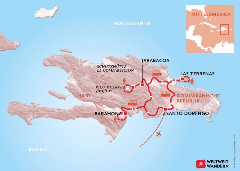 Wanderkarte Dominikanische Republik: Wanderparadies in der Karibik