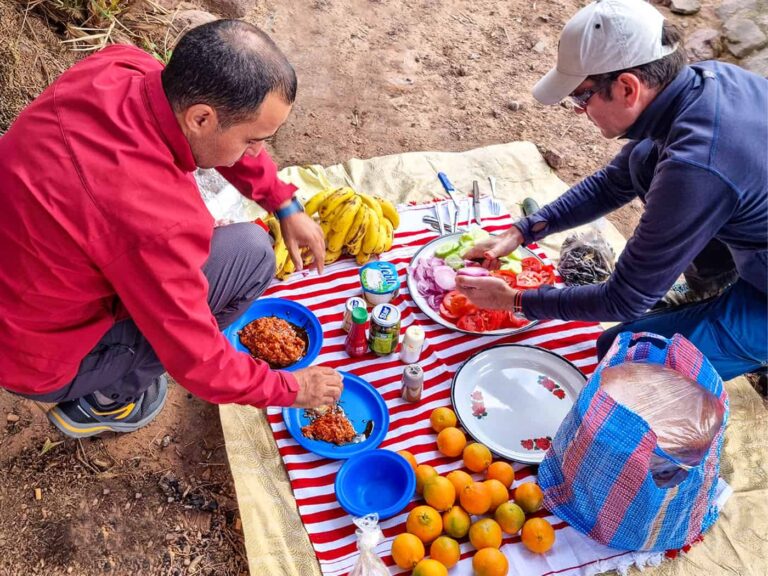 Weltweitwandern Picknick Marokko Familienreise