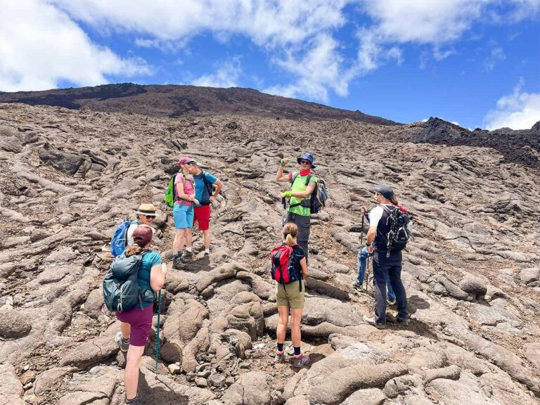 Weltweitwandern Reunion Aufstieg Piton de la Fournaise